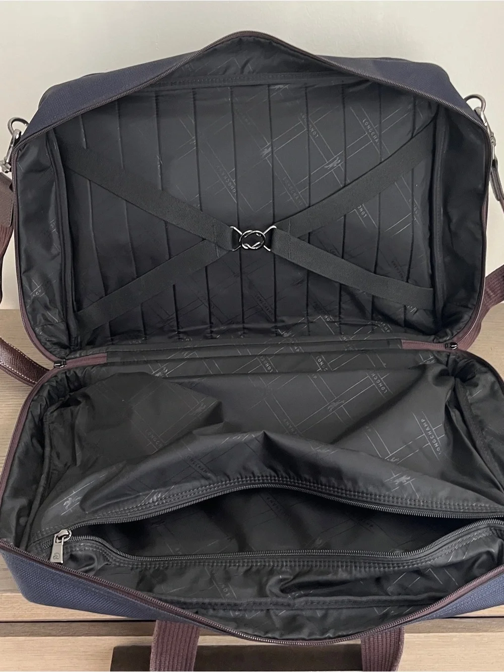 Longchamp Boxford L Briefcase Blue Laptop Business Bag Msrp $435